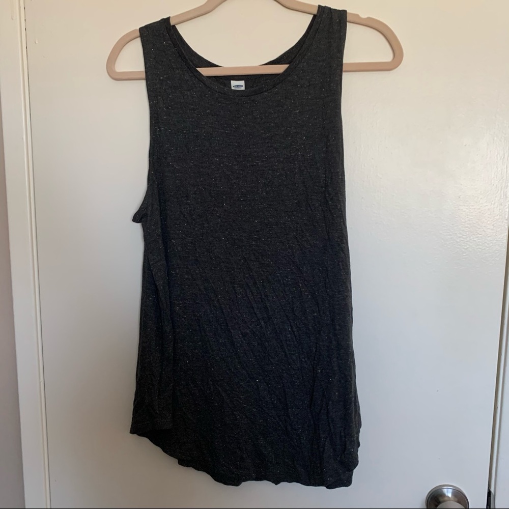 Grey gold tank top